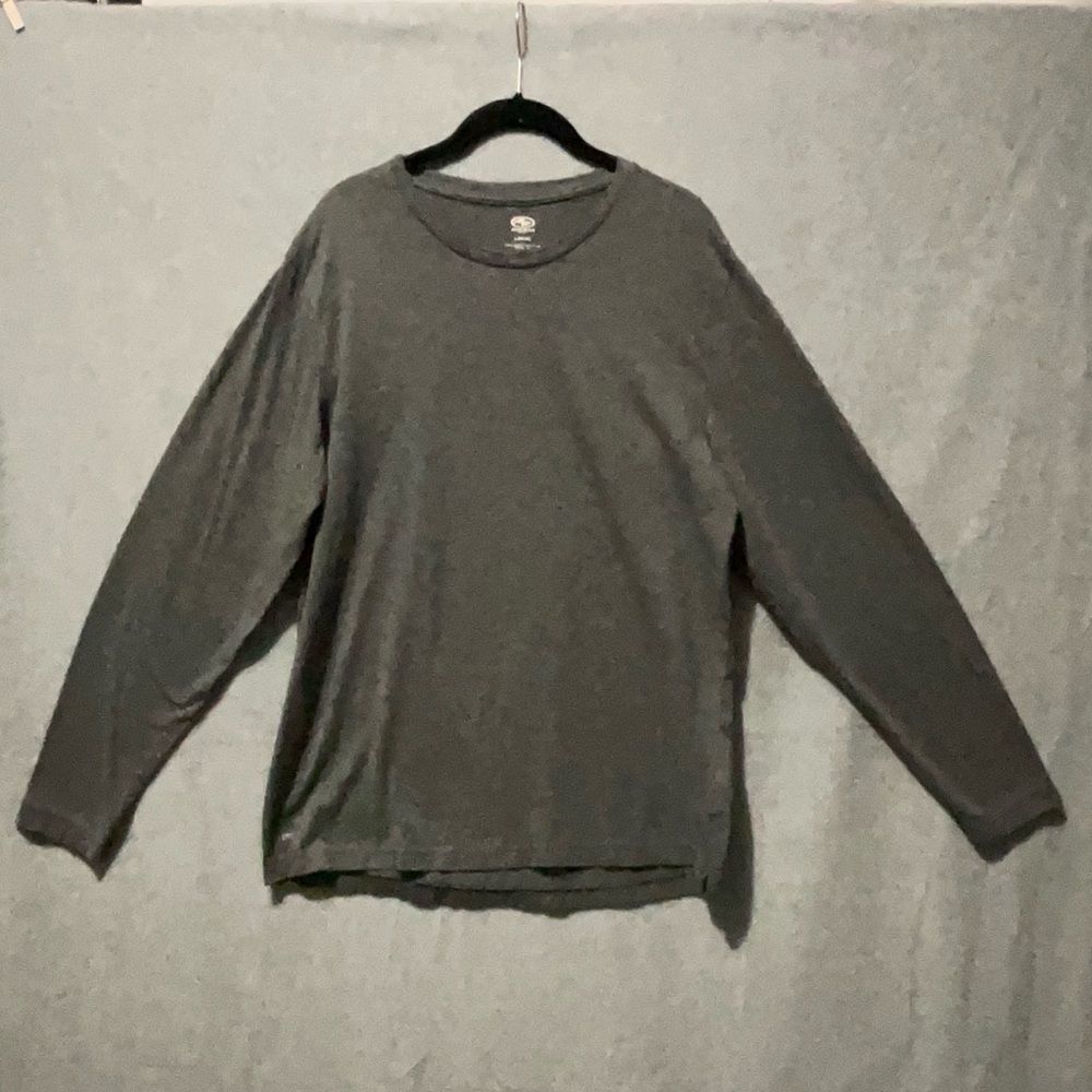 Athletic Works Men's Long Sleeve T-Shirt - Charcoal Gray Size L Activewear Basic